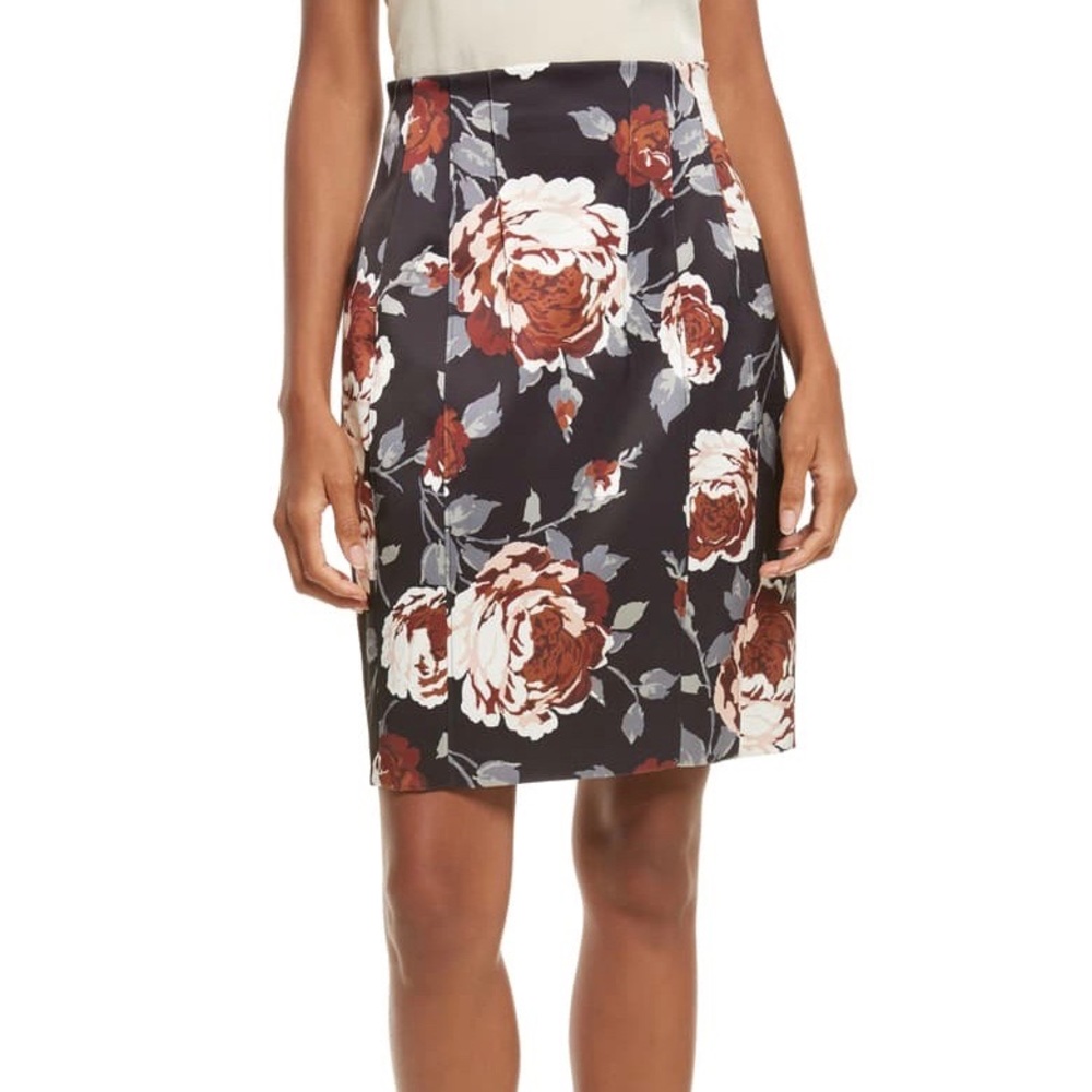 THEORY FLORAL SKIRT